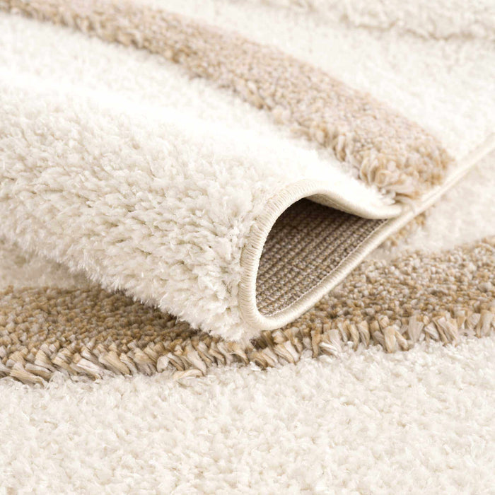 Modern Texture Brown and Ivory Design Area Rug - The Rug Decor