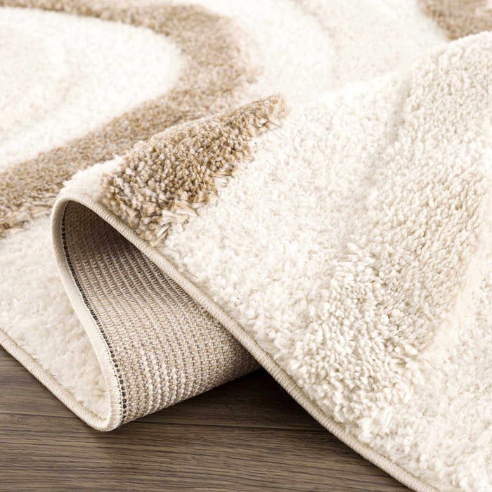 Modern Texture Brown and Ivory Design Area Rug - The Rug Decor