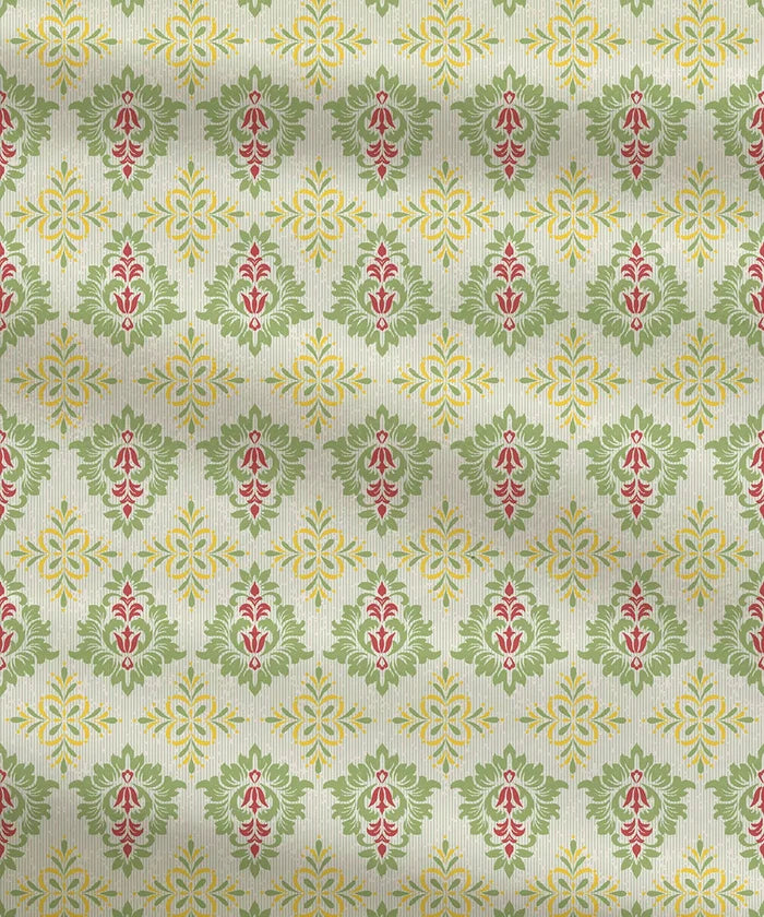 Moments Queen Bedsheet Set, Clara Green|120 TC Cotton