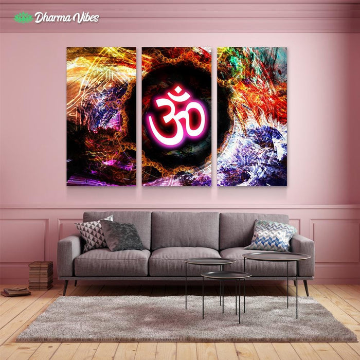 Multicolored OM by McAshe 3-Piece Canvas
