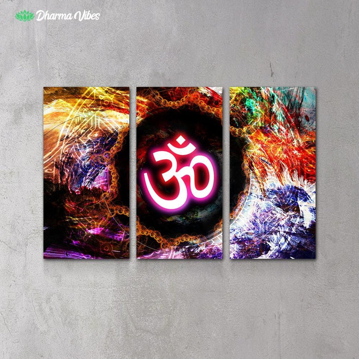 Multicolored OM by McAshe 3-Piece Canvas