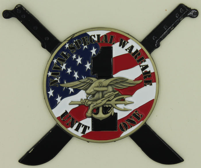 Naval Special Warfare Unit One/1 Task Force 71 Guam SEAL Navy Challenge Coin