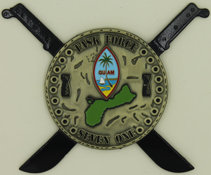 Naval Special Warfare Unit One/1 Task Force 71 Guam SEAL Navy Challenge Coin
