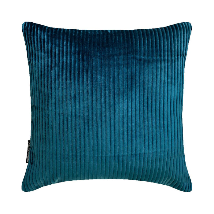 Navy Blue Velvet Throw Pillow Cover - Navy Blue Lines