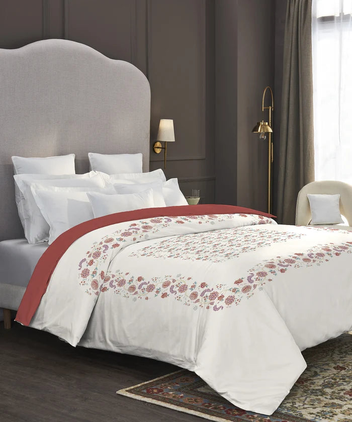Nectarsoft Elite Double AC Comforter, Rumi| 400 TC Cotton Shell 150 GSM Polyester Filling