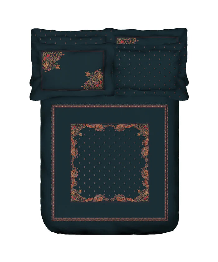 Nectarsoft Elite King Bedsheet Set, Moonlight Bloom| 400 TC Cotton| 4 Pillow Covers