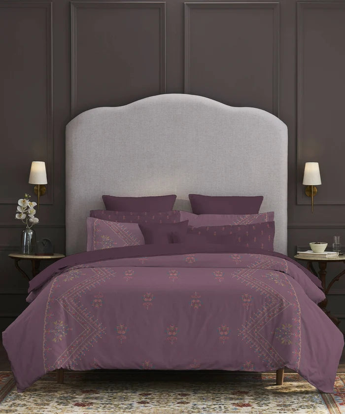 Nectarsoft Elite King Bedsheet Set, Rose Dust| 400 TC Cotton| 4 Pillow Covers