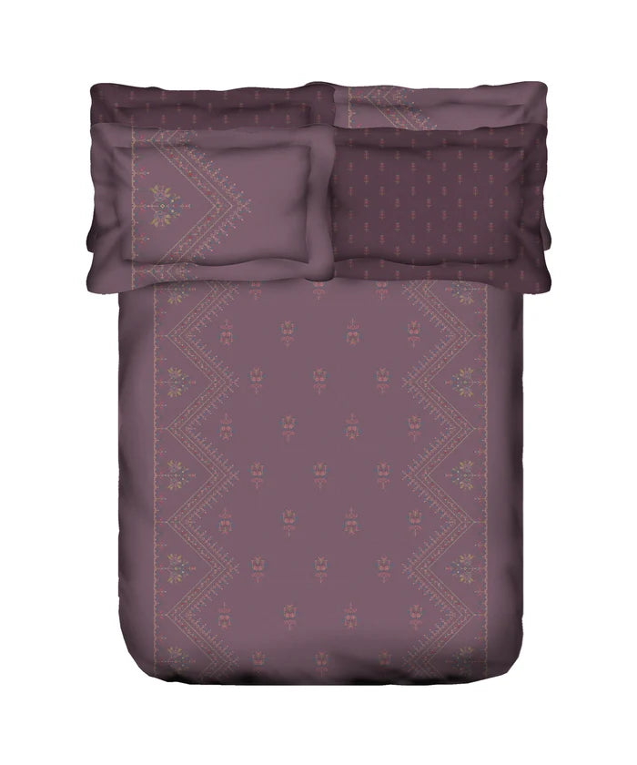 Nectarsoft Elite King Bedsheet Set, Rose Dust| 400 TC Cotton| 4 Pillow Covers