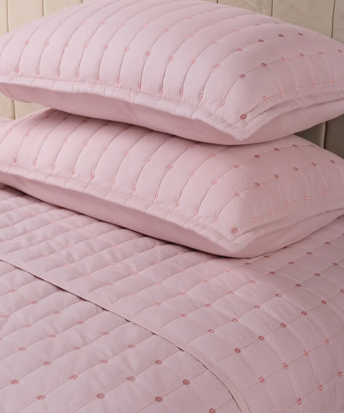 Nectarsoft Italian Retreat King Bedcover Set, Blush|90 GSM Cotton|3 Pc Set
