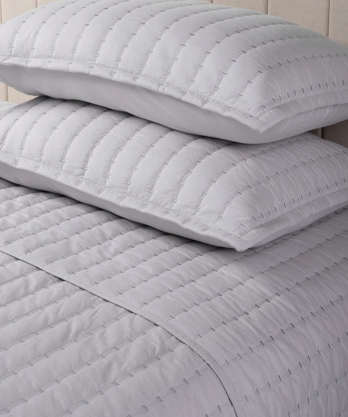 Nectarsoft Italian Retreat King Bedcover Set, S Grey|90 GSM Cotton|3 Pc Set