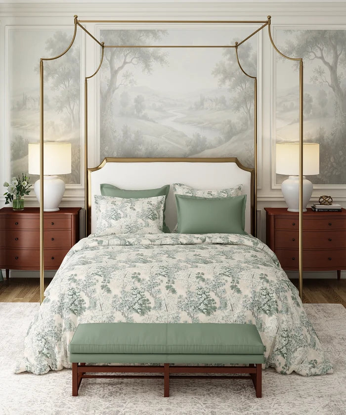 Nectarsoft Italian Retreat King Bedsheet, Amore|400 TC Cotton|4 Pillow Covers