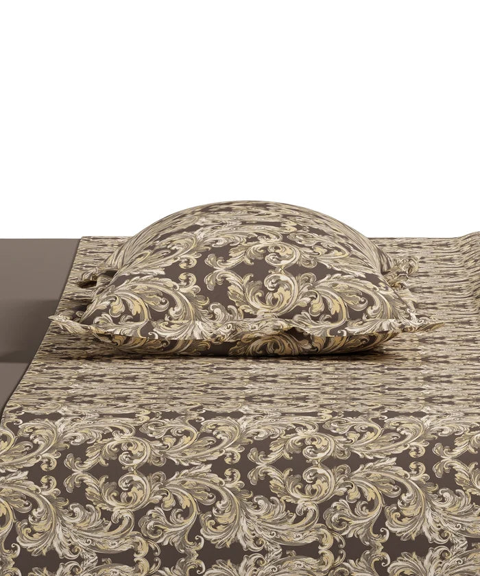 Nectarsoft Italian Retreat King Bedsheet, Royal Castle|400 TC Cotton|4 Pillow Covers