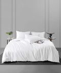 Nectarsoft King Solid Bedsheet Set, White| 600 TC Cotton| 4 Pillow Covers