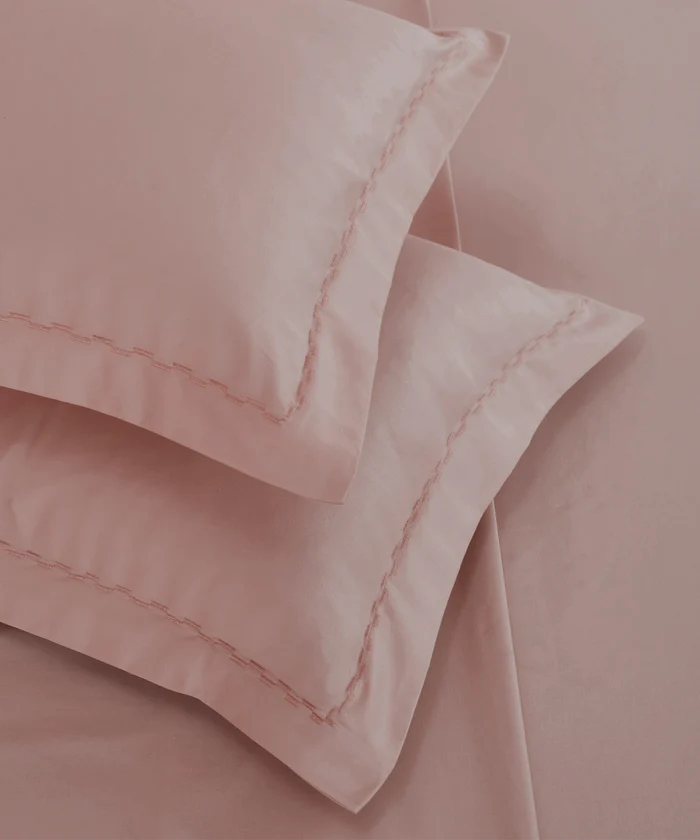 Nectarsoft Signature Select King Bedsheet Set, Blush|400 TC Cotton| 2 Pillow Covers