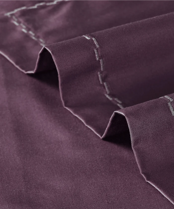 Nectarsoft Signature Select King Bedsheet Set, Grape|400 TC Cotton| 2 Pillow Covers