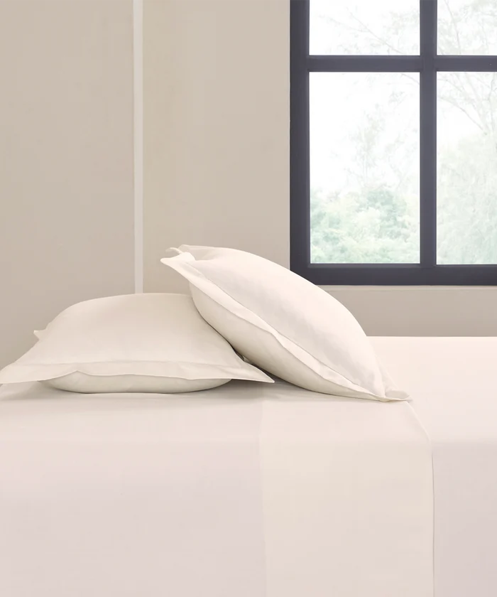 Nectarsoft Signature Select King Bedsheet Set, Marshmallow|400 TC Cotton| 2 Pillow Covers