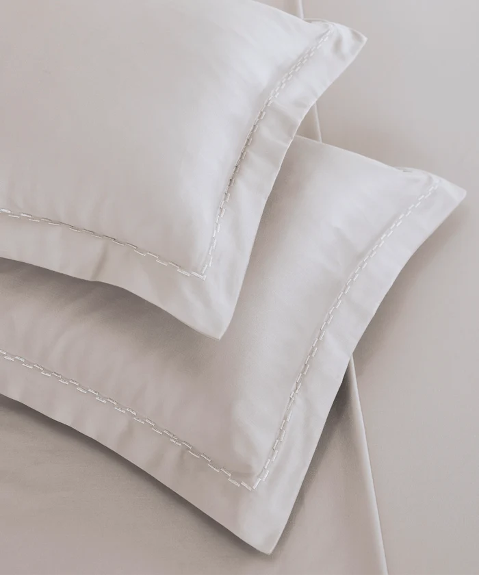 Nectarsoft Signature Select King Bedsheet Set, Pebble|400 TC Cotton| 2 Pillow Covers