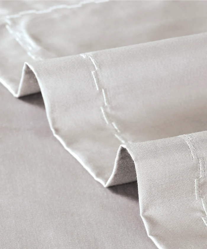 Nectarsoft Signature Select King Bedsheet Set, Pebble|400 TC Cotton| 2 Pillow Covers
