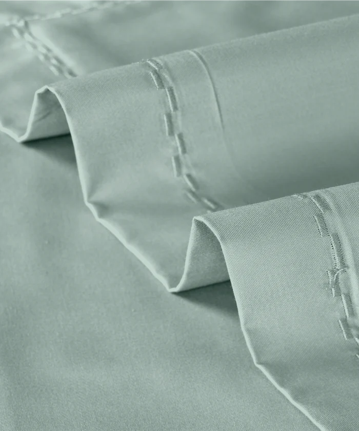 Nectarsoft Signature Select King Bedsheet Set, Wasabi|400 TC Cotton| 2 Pillow Covers
