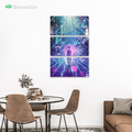 Neon Zone by Cameron Gray 3-Piece Canvas