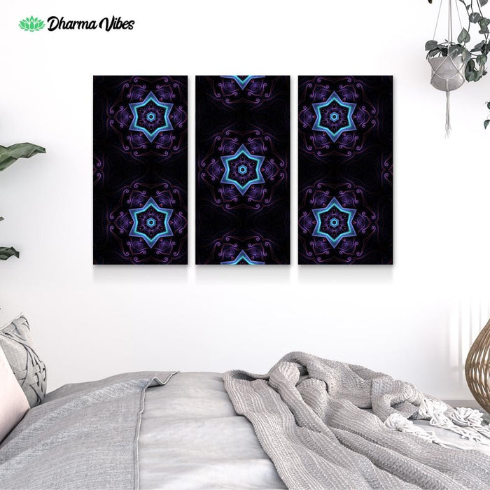 Night Session Visions 2 by Cameron Gray 3-Piece Canvas