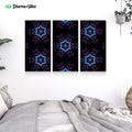 Night Session Visions 2 by Cameron Gray 3-Piece Canvas