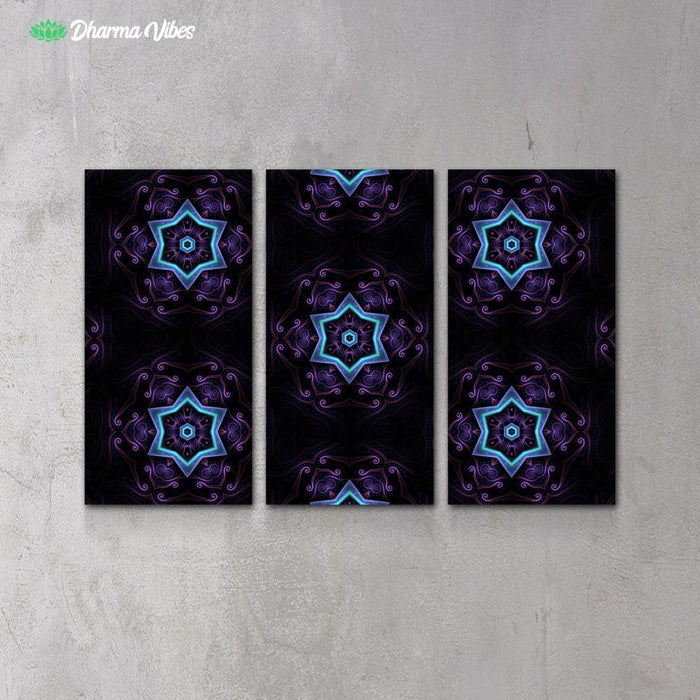 Night Session Visions 2 by Cameron Gray 3-Piece Canvas