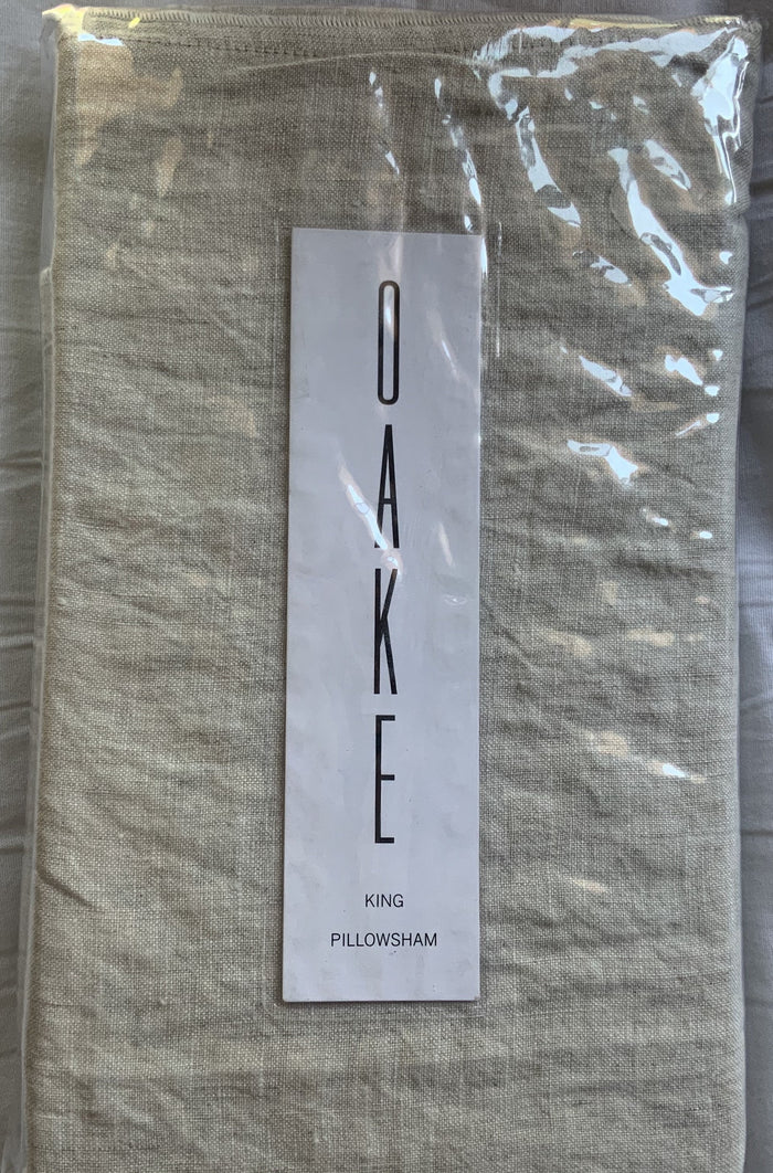 Oake Linen Pillowshams, Natural - Machann.com