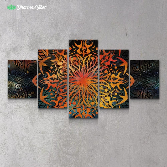Ornament Mandala by McAshe 5-Piece Canvas