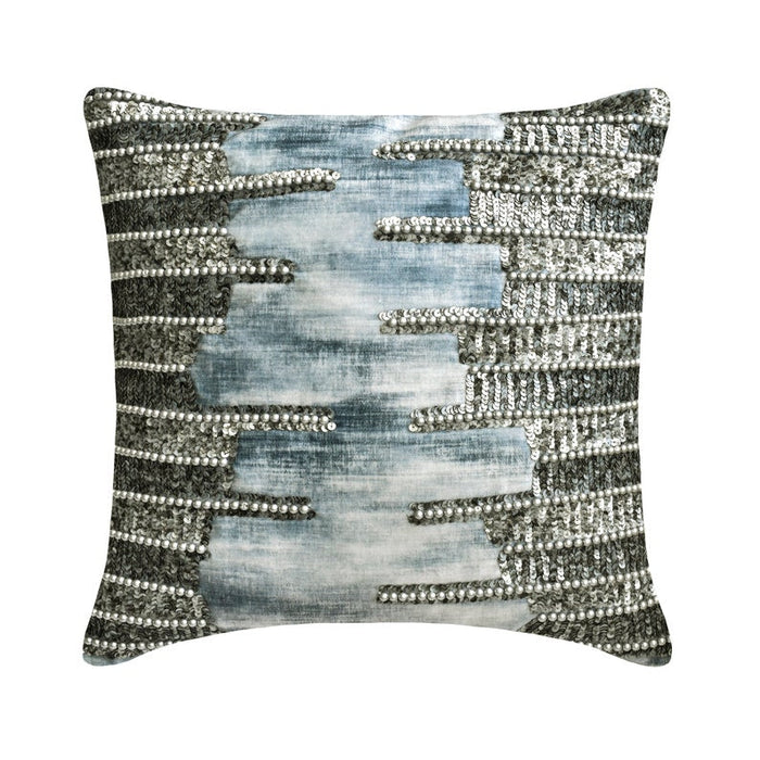 Oxidation Silver Throw Pillow Cover