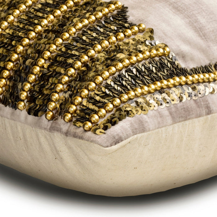 Oxidation Silver - Blue & Silver Suede Throw Pillow Cover