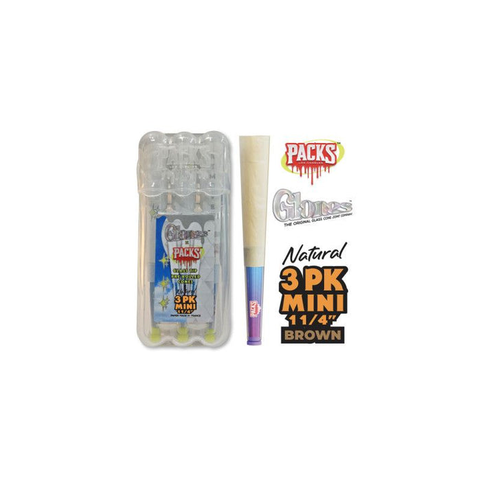 Packs x Glones Pre Rolled Cones + Glass Tip 1 1/4