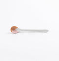 Handmade ceramic teaspoon in pink, chocolate and brown colours