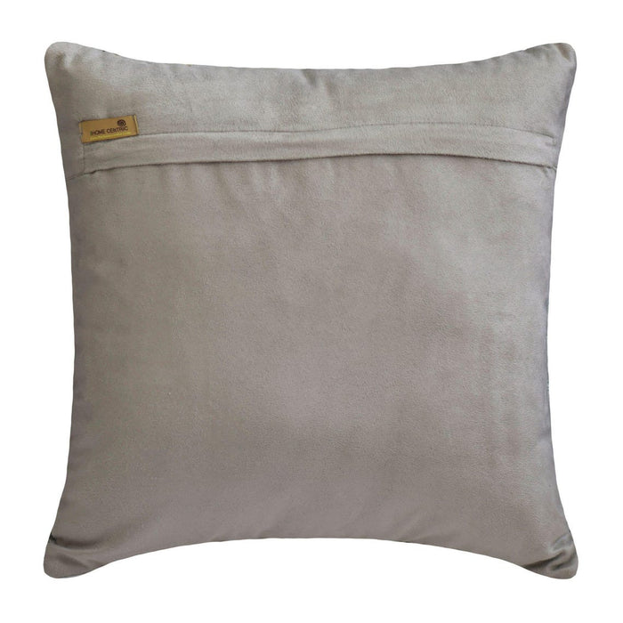 Peach Dusk - Peach & Grey Velvet Decorative Euro Sham