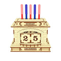Perpetual Calendar in the Shape of Fireplace with Pen Holder - Glowforge