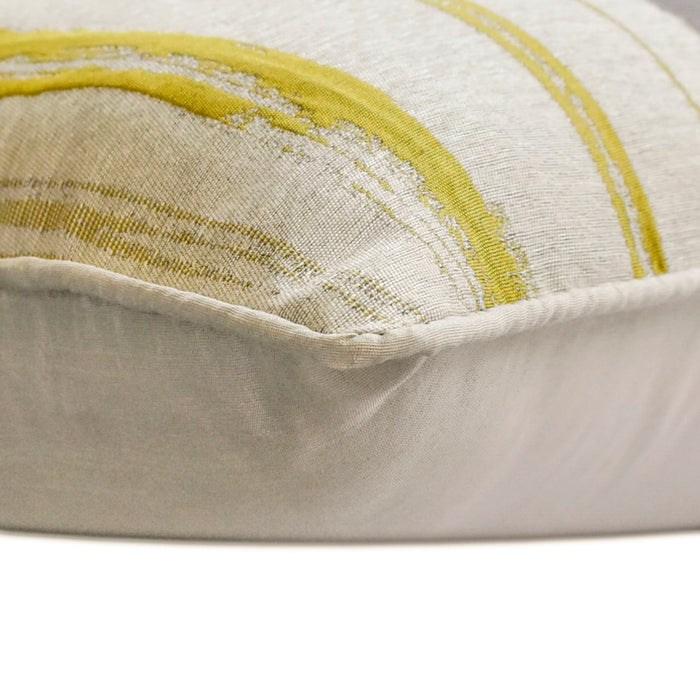 Pigment Puddle - Yellow Jacquard Lumbar Pillow Cover
