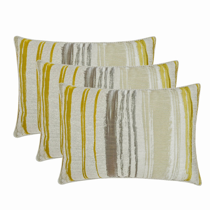 Pigment Puddle - Yellow Jacquard Lumbar Pillow Cover