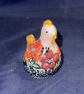 Pink & Purple Flower Chicken Pepper Shaker - Shape: SP07 - Pattern Pink & Purple Flower