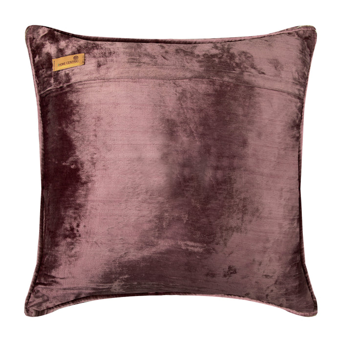 Plum Rose Bush - Plum Burnout Velvet Decorative Euro Sham