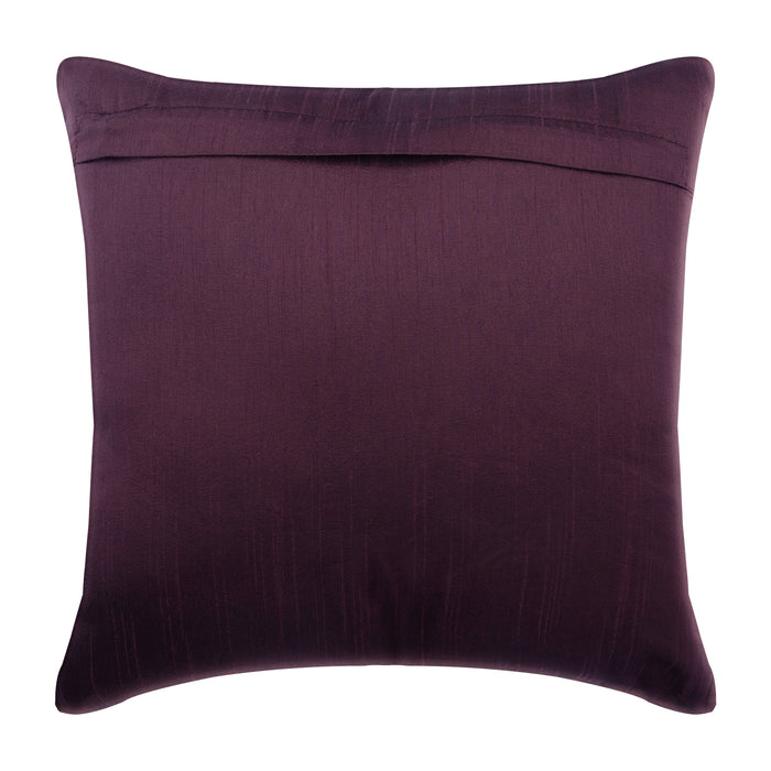 Plum Waves - Plum Art Silk Decorative Euro Sham