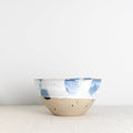 Handmade fruit bowl by Palinopsia Ceramics in Blue and White Pollock design