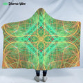 Psychedelic Inner Enlightenment by Yantrart Hooded Blanket
