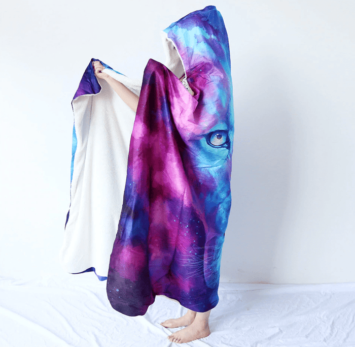 Psychedelic Inner Enlightenment by Yantrart Hooded Blanket