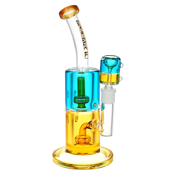 Pulsar Duo Color Glycerin Water Pipe 9.75"