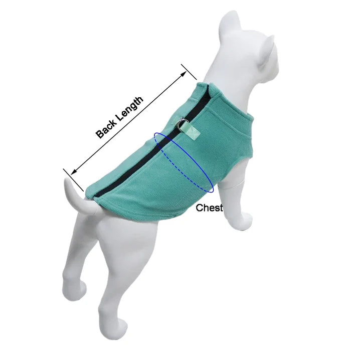 Puppy Fleece Coat Winter Warm Dog Jacket for Small Medium Breeds - French Bulldog Pug Chihuahua Vest