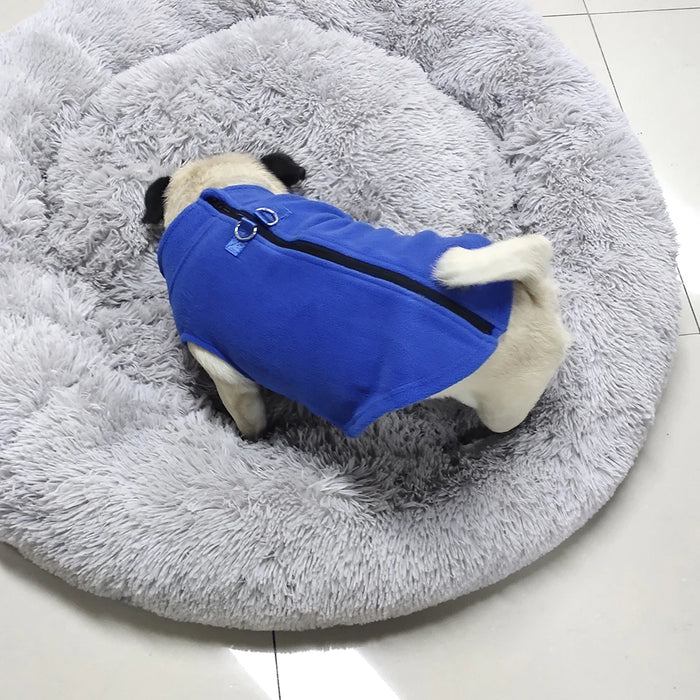 Puppy Fleece Coat Winter Warm Dog Jacket for Small Medium Breeds - French Bulldog Pug Chihuahua Vest