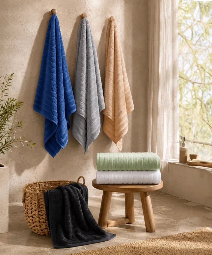 Quick Dry 1 Pc Bath Towel,Navy Blue|400 GSM Cotton