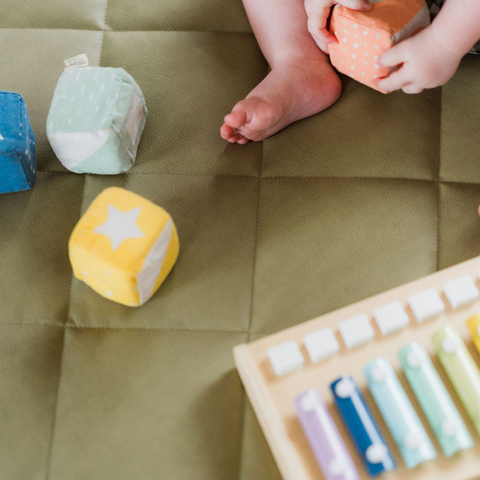 Quilted Vegan Leather Play Mat