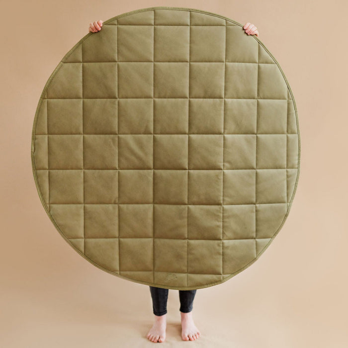Quilted Vegan Leather Play Mat