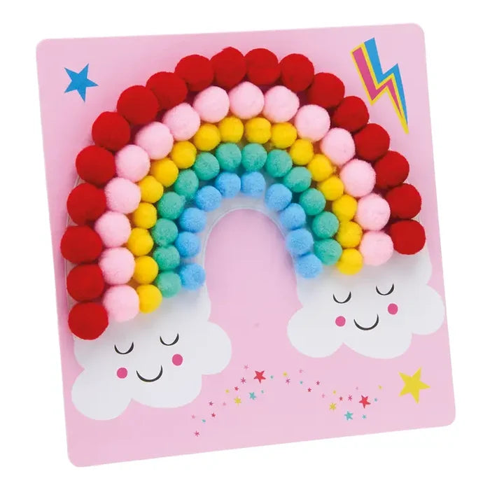 Rainbow Fairy Pom Pom Art